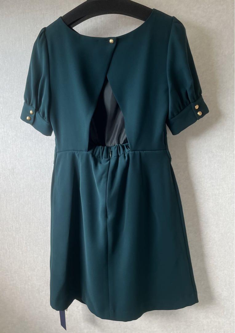 新規購入 リリーブラウン ワンピース グリーン Sサイズ 膝上 ワンピース