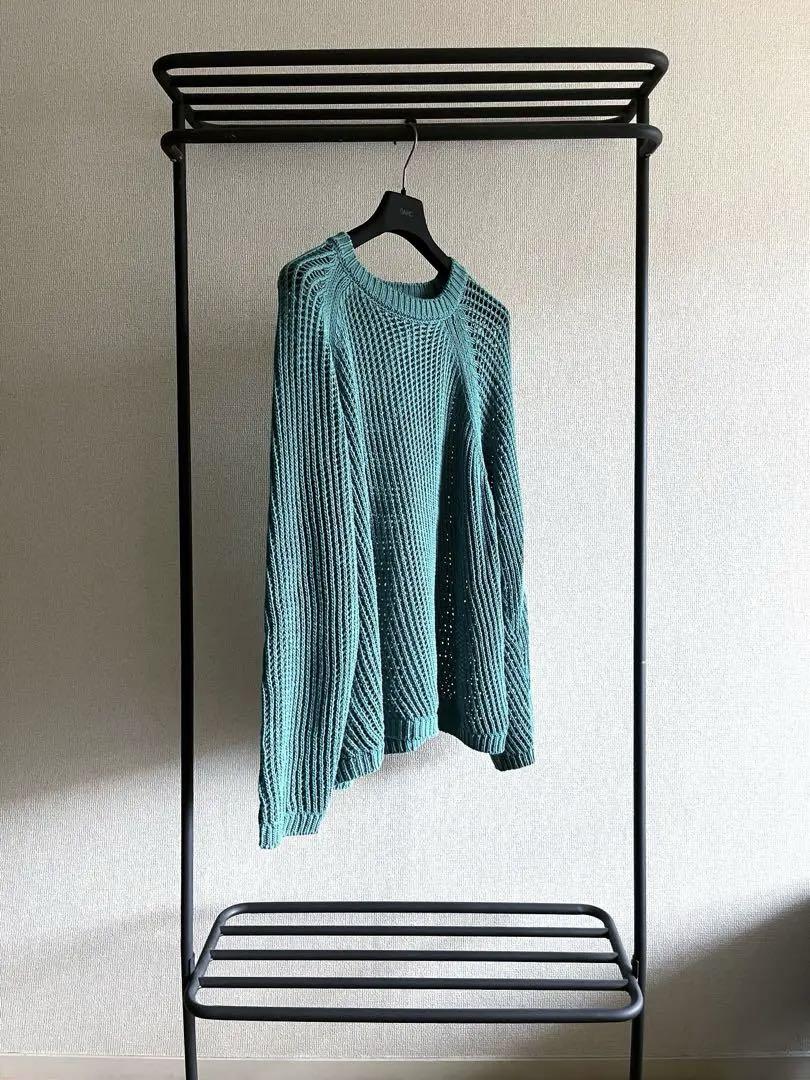 トップス UNUSED 3G MESH PULLOVER TURQUOISE 1
