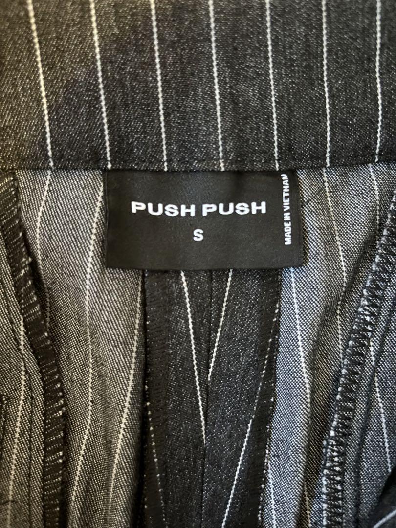 な*し様 pushpush ストライプ ワイドデニム
