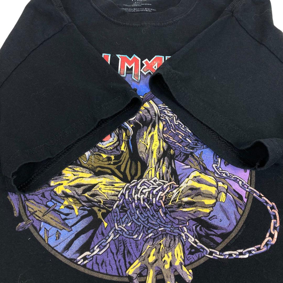 04M911◯IRON MAIDEN 黒 ヴィンテージ 半袖 バンドTシャツ L