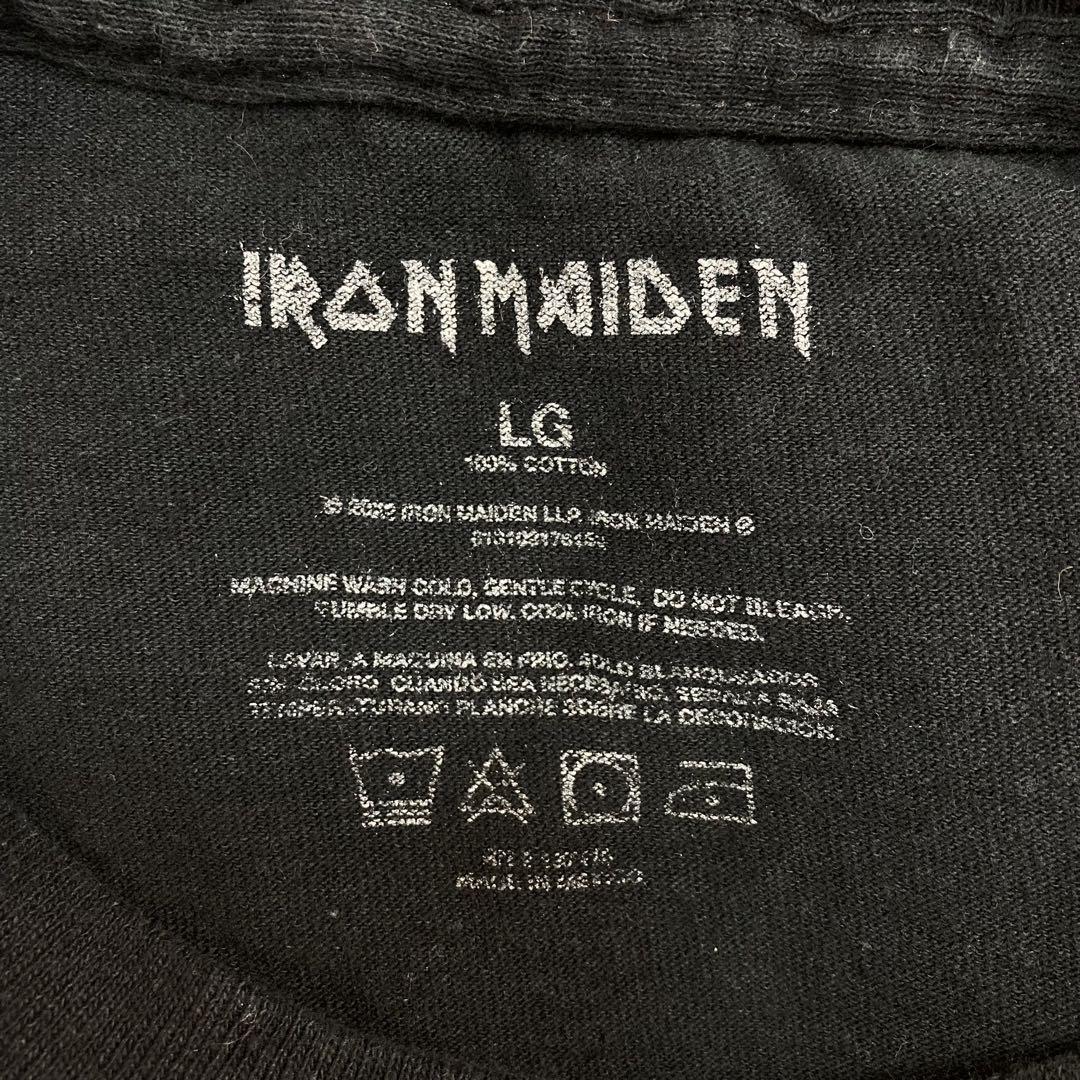 04M911◯IRON MAIDEN 黒 ヴィンテージ 半袖 バンドTシャツ L