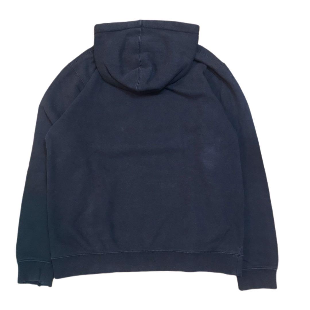00s OLD STUSSY パーカー ブラック×ゴールド デカロゴ フーディ