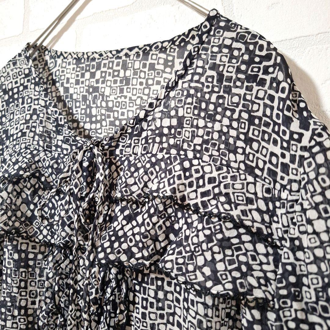 【レリアン　ROCHAS première】シルク100%　ブラウス　サイズ13