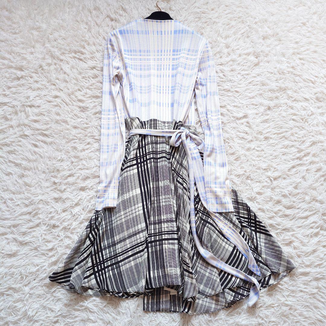 新品 ダイアンフォンファステンバーグ チェック ラップ 巻き