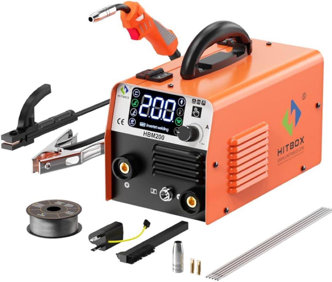 半自動溶接機 100V 200A ノンガスMIG アーク溶接 1台3役