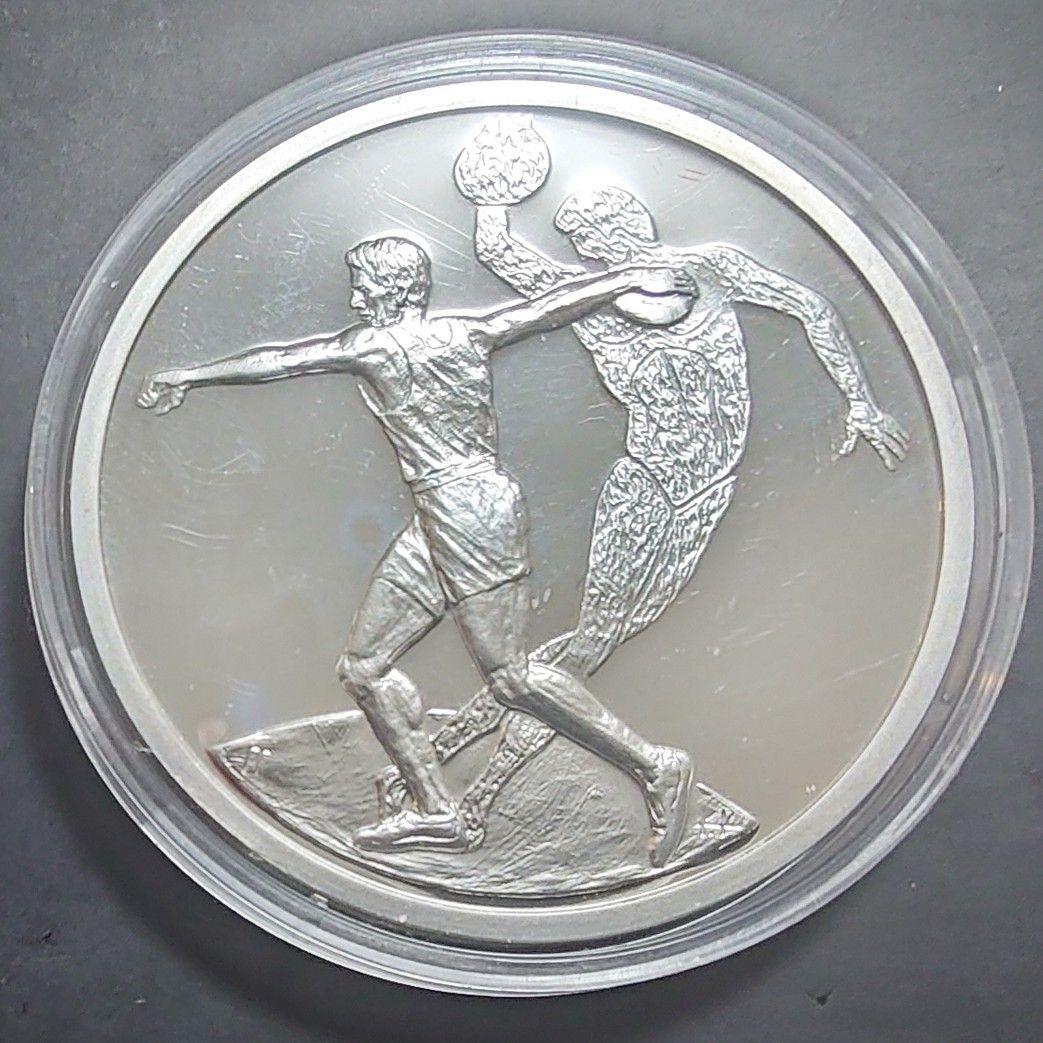 2004年 ギリシャ銀貨 10ユーロ アテネオリンピック記念銀貨 円盤投げ 大型