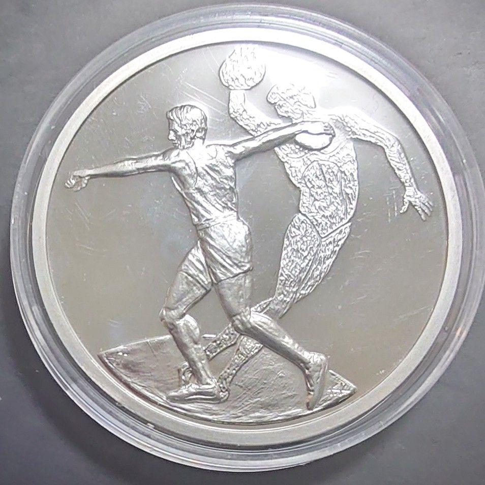 2004年 ギリシャ銀貨 10ユーロ アテネオリンピック記念銀貨 円盤投げ 大型