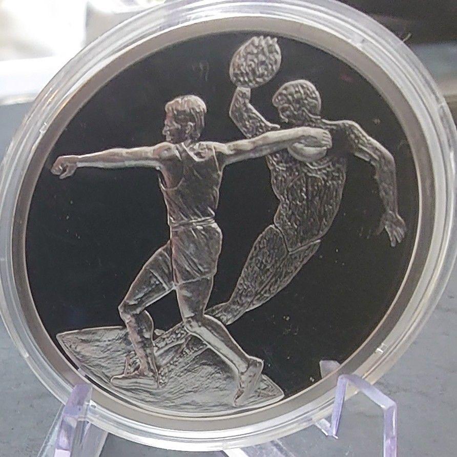 2004年 ギリシャ銀貨 10ユーロ アテネオリンピック記念銀貨 円盤投げ 大型