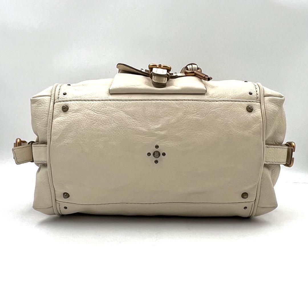 極美品》 Chloe パディントン 南京錠 レザー ハンドバッグ 鍵付