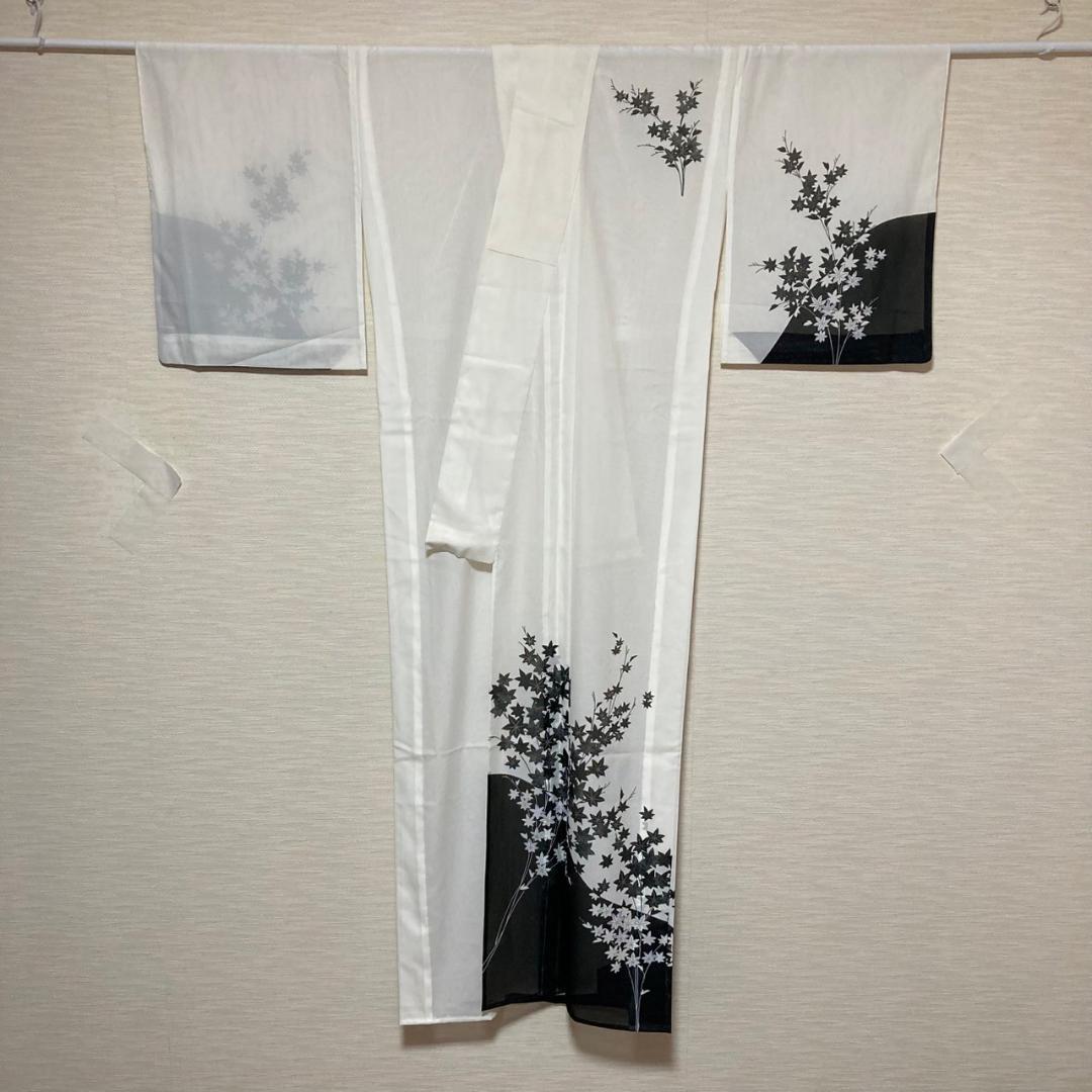 KA1643 絽 付下げ訪問着 身丈162cm 洗える着物 夏着物 化繊