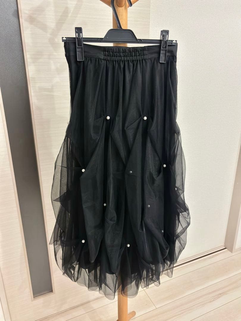 【新品タグ付き】Rirandture パールタッキングチュールスカート 【新品タグ付き】Rirandture パールタッキングチュールスカート