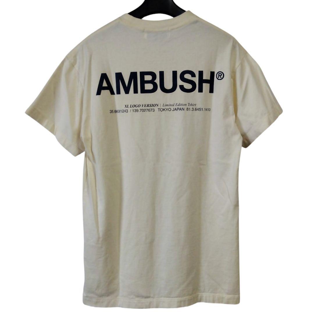特別価格　未使用品 アンブッシュ AMBUSH LOGO Tシャツ S クリーム