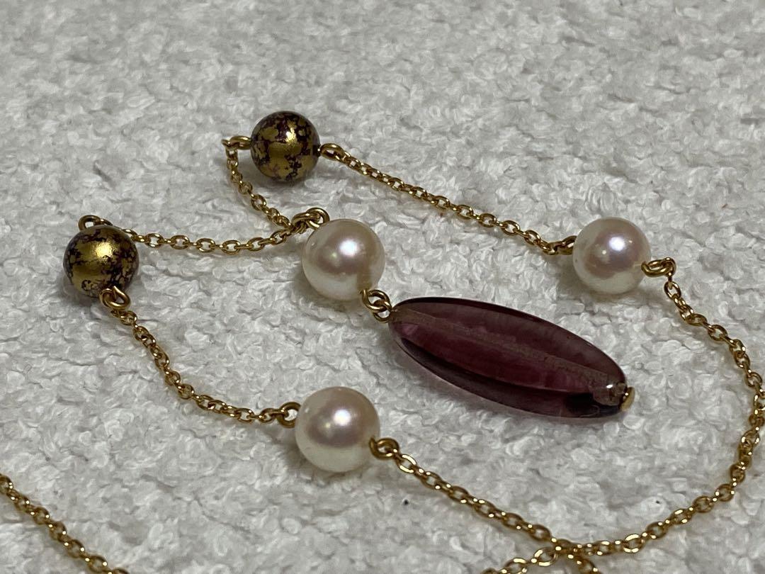 【美品】田崎真珠 タサキ ネックレス K18 パール 約6mm 約5.48g