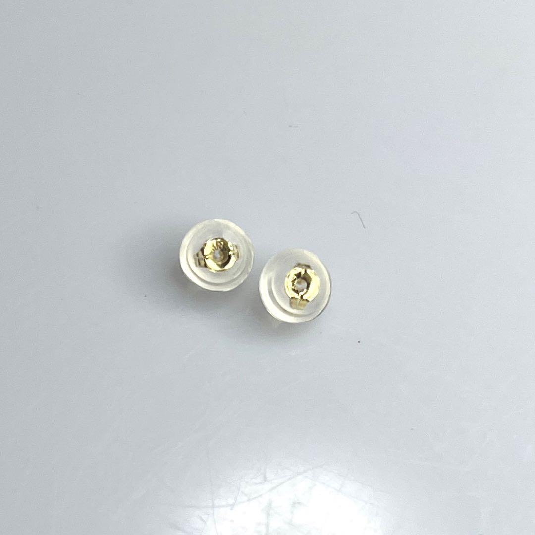 18金　K18　 計１．０ct 天然ダイヤモンドピアス　ブラウン系