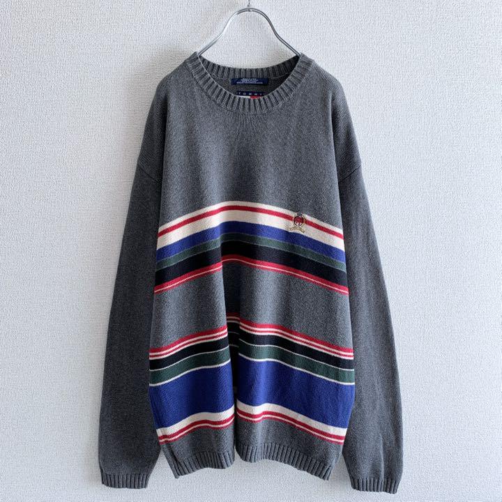 90s トミーヒルフィガー ニットセーター nXWaj-m93080412096 TOMMY HILFIGER NEWお得
