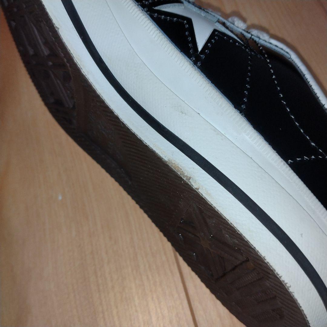 US5 ワンスター 黒 レザー レッド one star ALL STAR24cm・Converse WWW_MORNINGWALKER_COM
