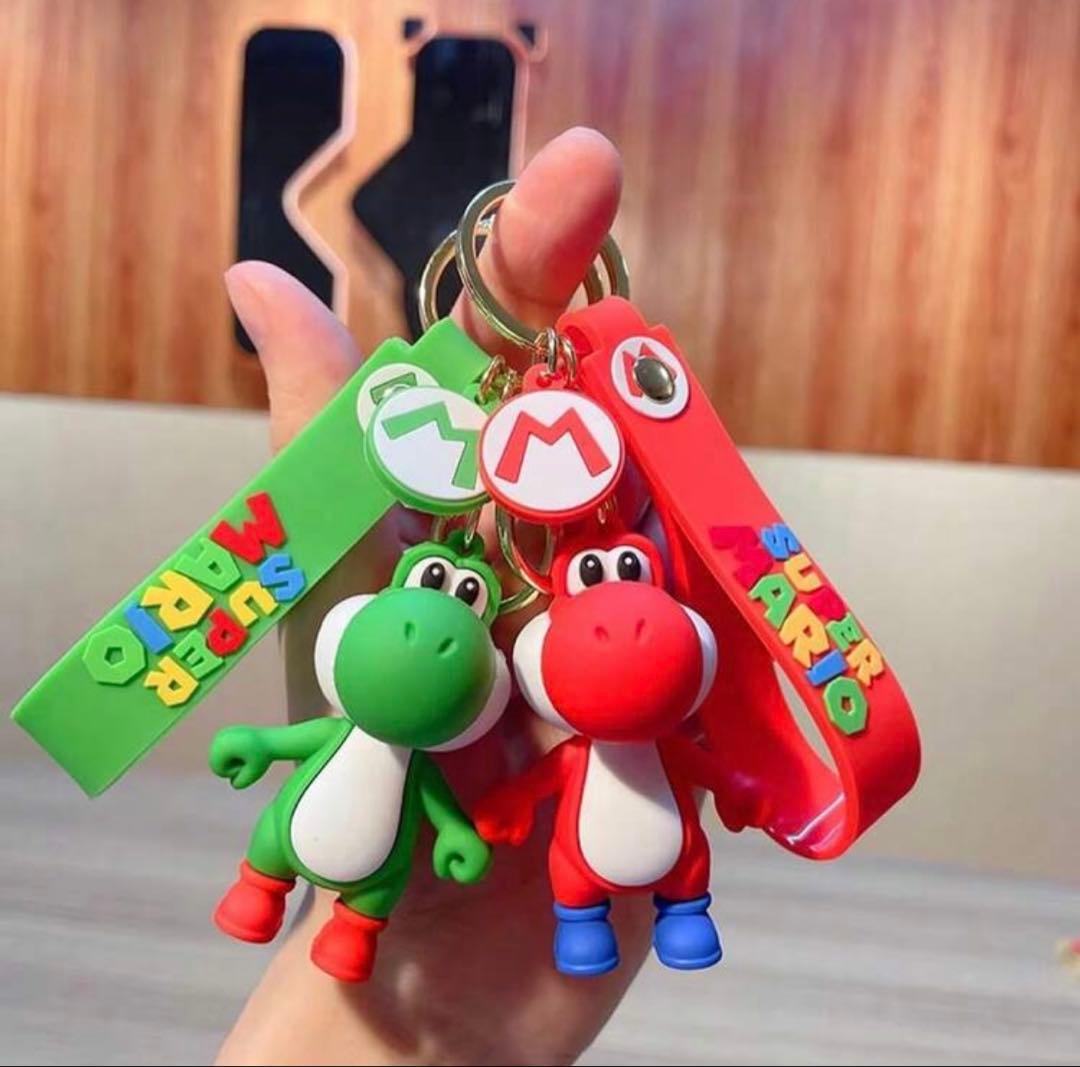 キャラクターキーホルダー シリコン フィギュア 赤ヨッシー 新品 在庫