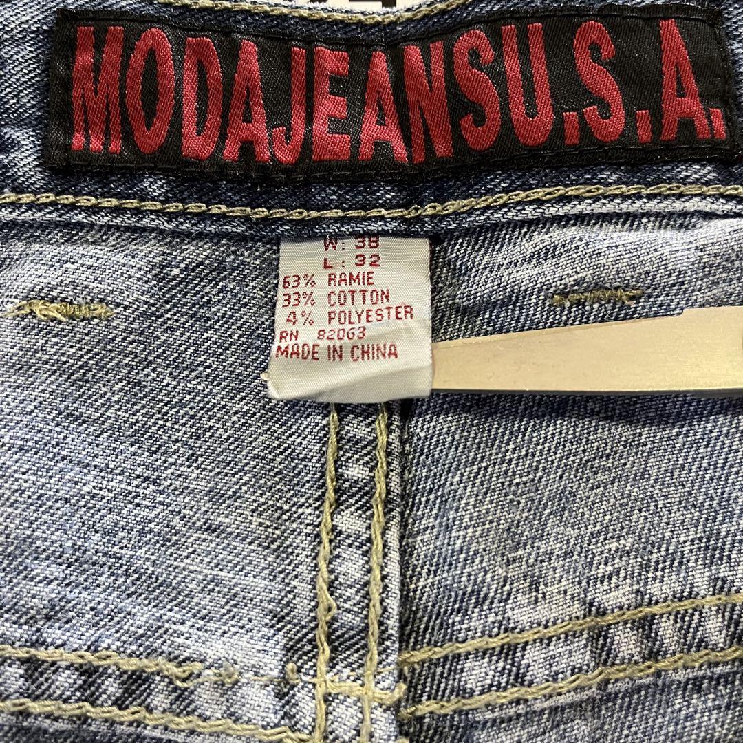 USA古着 MODA jeans デニムパンツ ワイド baggy B系 極太