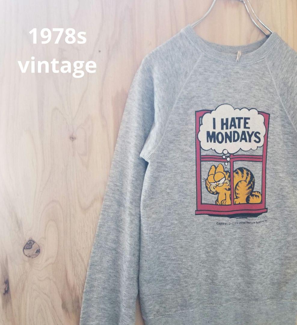 1978svintage GARFIELDスエット I HATE MONDAY