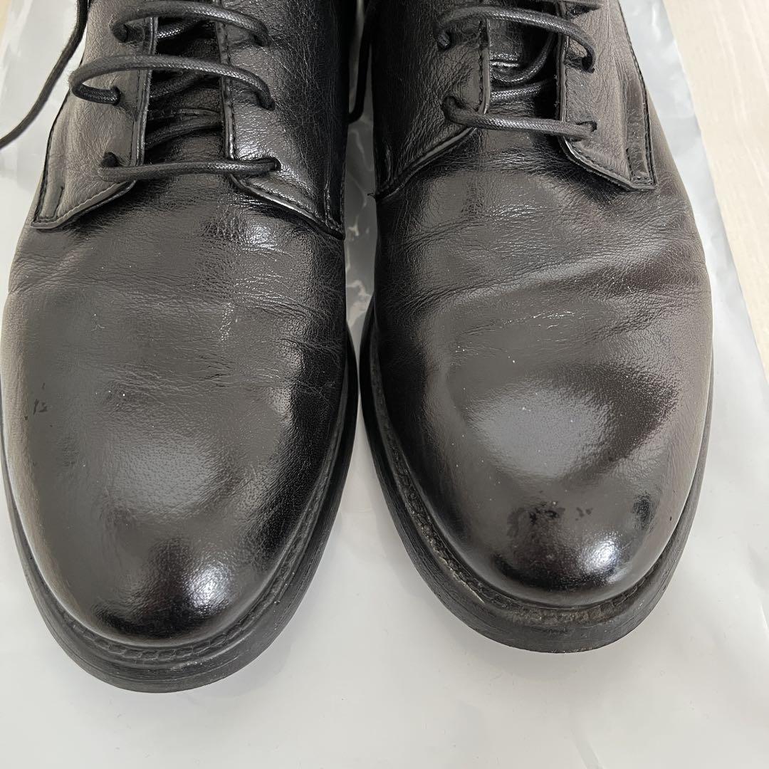 【Officine Creative】 ブラックレザーブーツ　ジップ 39