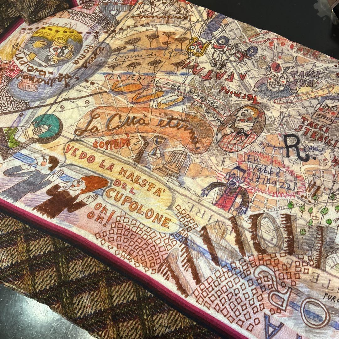 Faliero Sarti ファリエロサルティ 大判 ウール ストール