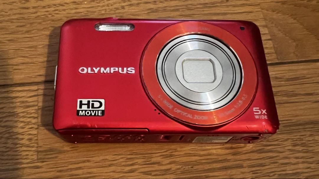 【未使用】OLYMPUS コンパクトデジタルカメラ VG-120 レッド オリンパス VG-120 コンパクトデジタルカメラ レッド 充電器付