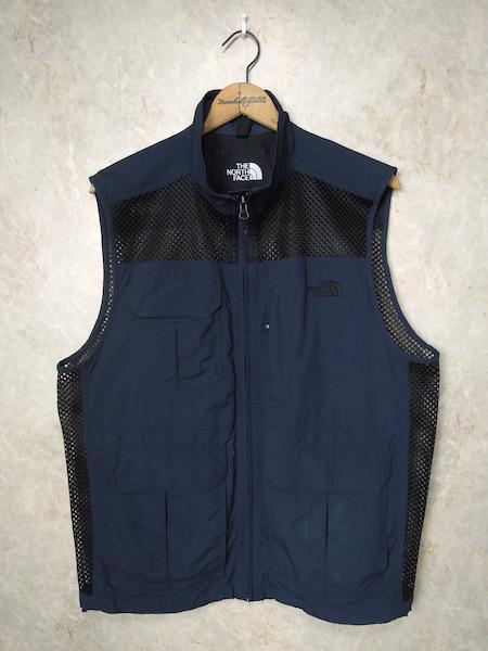 ノースフェイス トレッカーメッシュベスト◆SFC-27/メンズLサイズ/紺