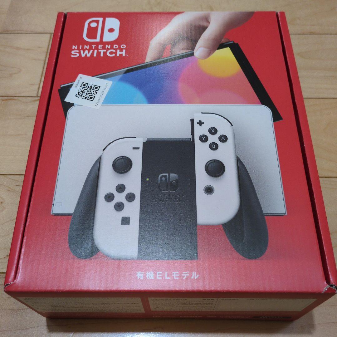 Switch本体有機EL Joy-Conホワイト【半年未満 美品】純正ケース付