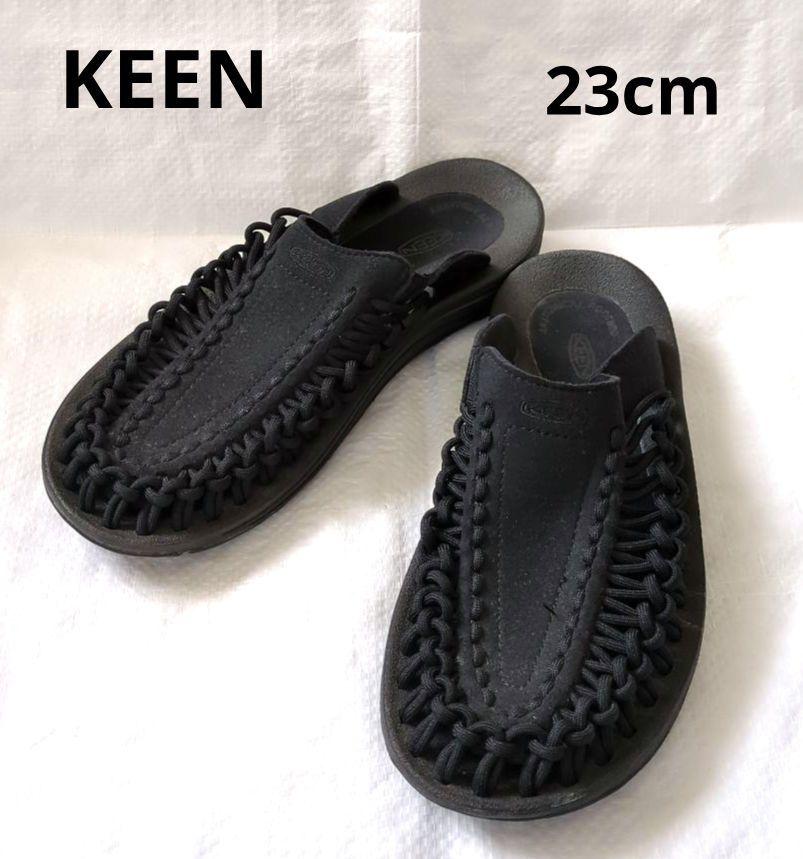 KEEN 1017268 ユニークツー サンダル レザー 黒 ブラック 23㎝