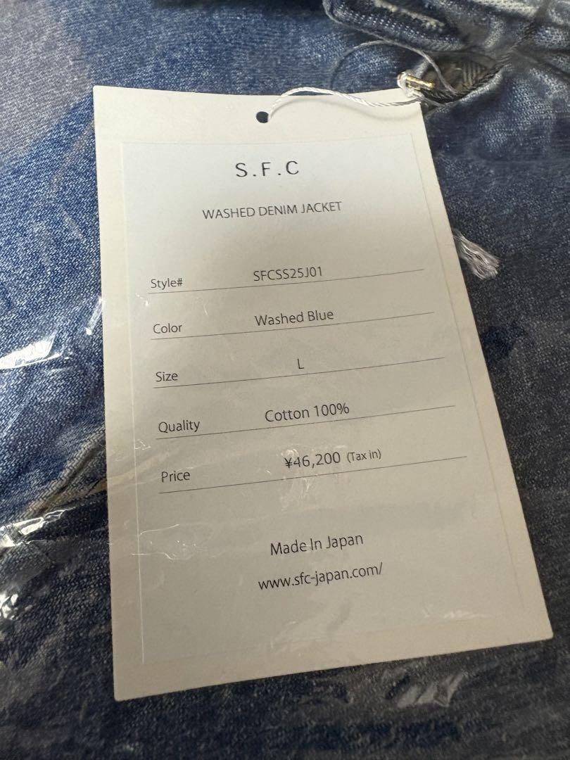 S.F.C 25SS エスエフシー WASHED DENIM JACKET L