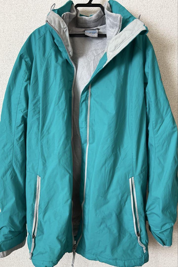 Columbia ターコイズ フルジップ レインウェア