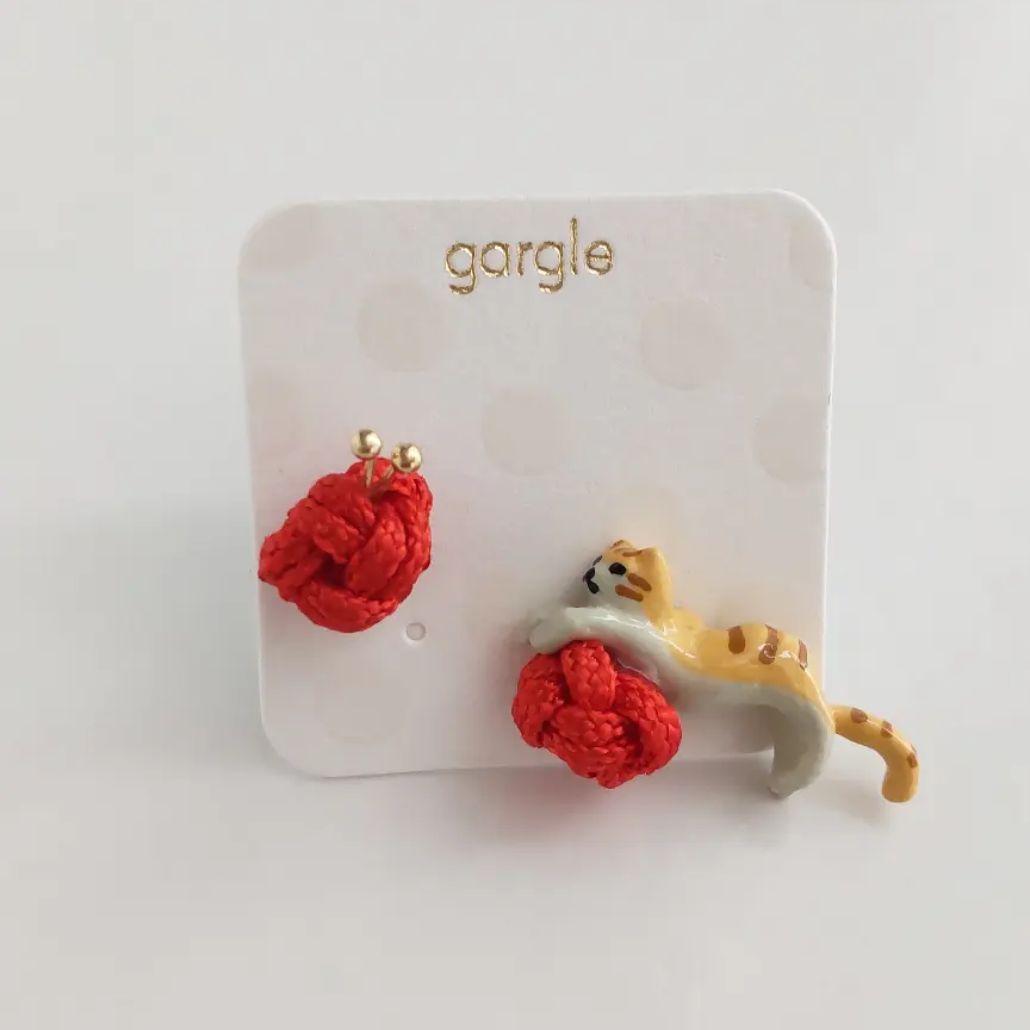 新品　ガーグル　gargle いたずら猫 ピアス  チャトラ　ねこ　ネコ