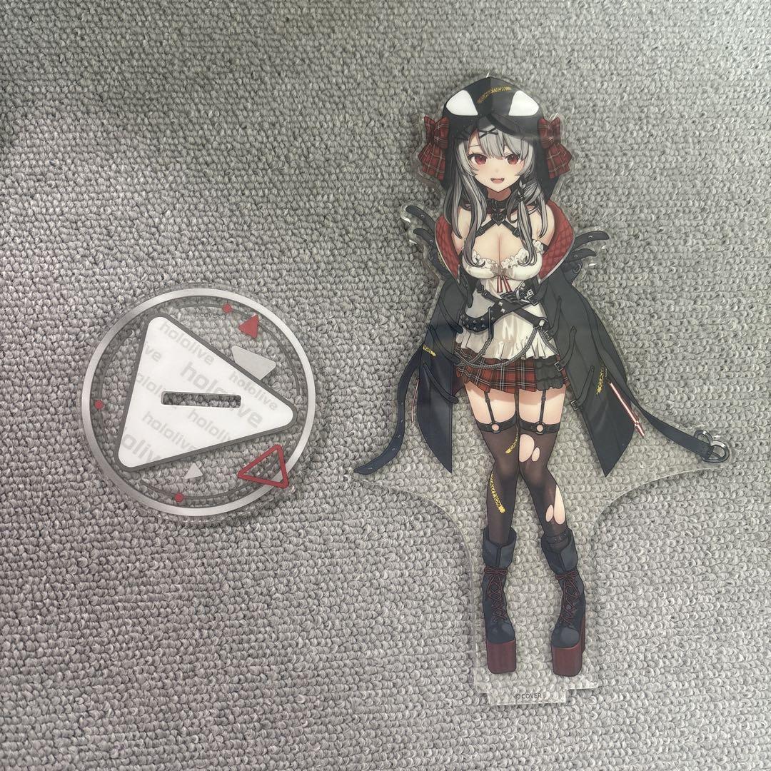 ホロライブ 沙花叉クロヱ アース製薬 マッハ泡バブルーン アクリルスタンド 沙花叉クロヱサイン入りポスターをゲットしよう！「ばっぶばっぶ