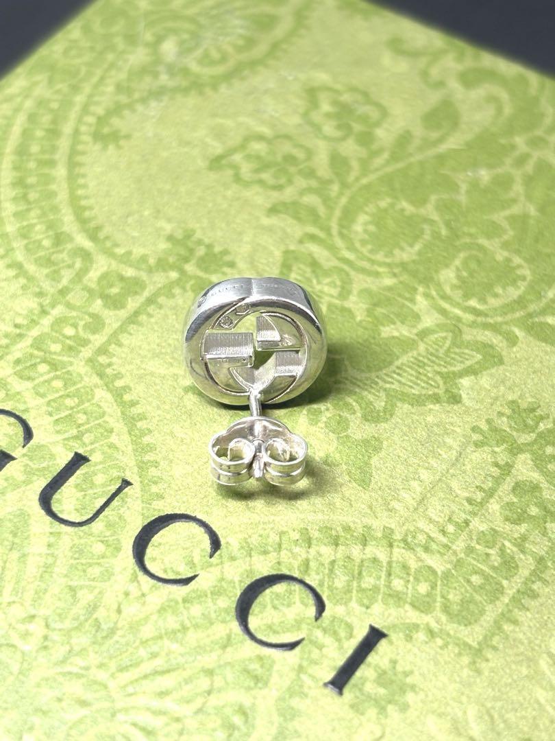【美品】　GUCCI インターロッキングg ピアス　片耳
