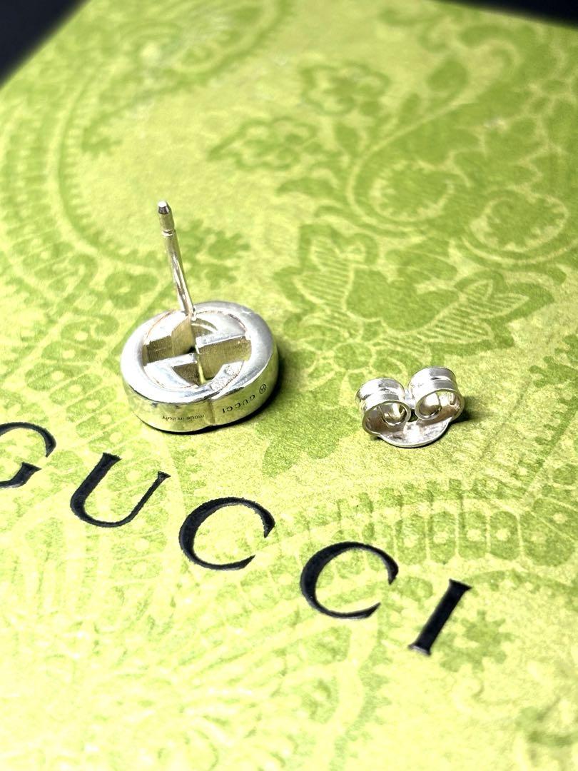 【美品】　GUCCI インターロッキングg ピアス　片耳