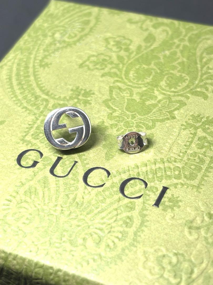 【美品】　GUCCI インターロッキングg ピアス　片耳