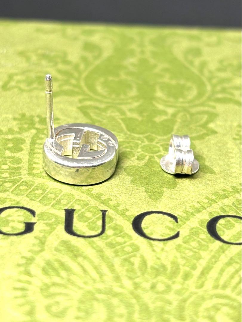 【美品】　GUCCI インターロッキングg ピアス　片耳