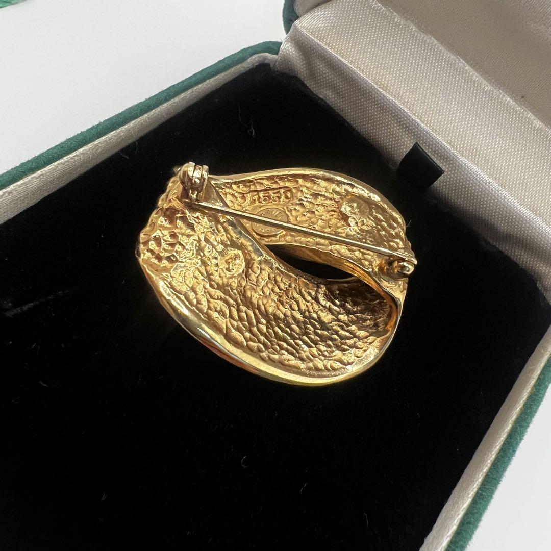 新品タグ付！CARVENカルヴェン☆ヴィンテージブローチ/ゴールドターコイズ carven カルヴェン ブローチ ヴィンテージ ゴールド アンティーク