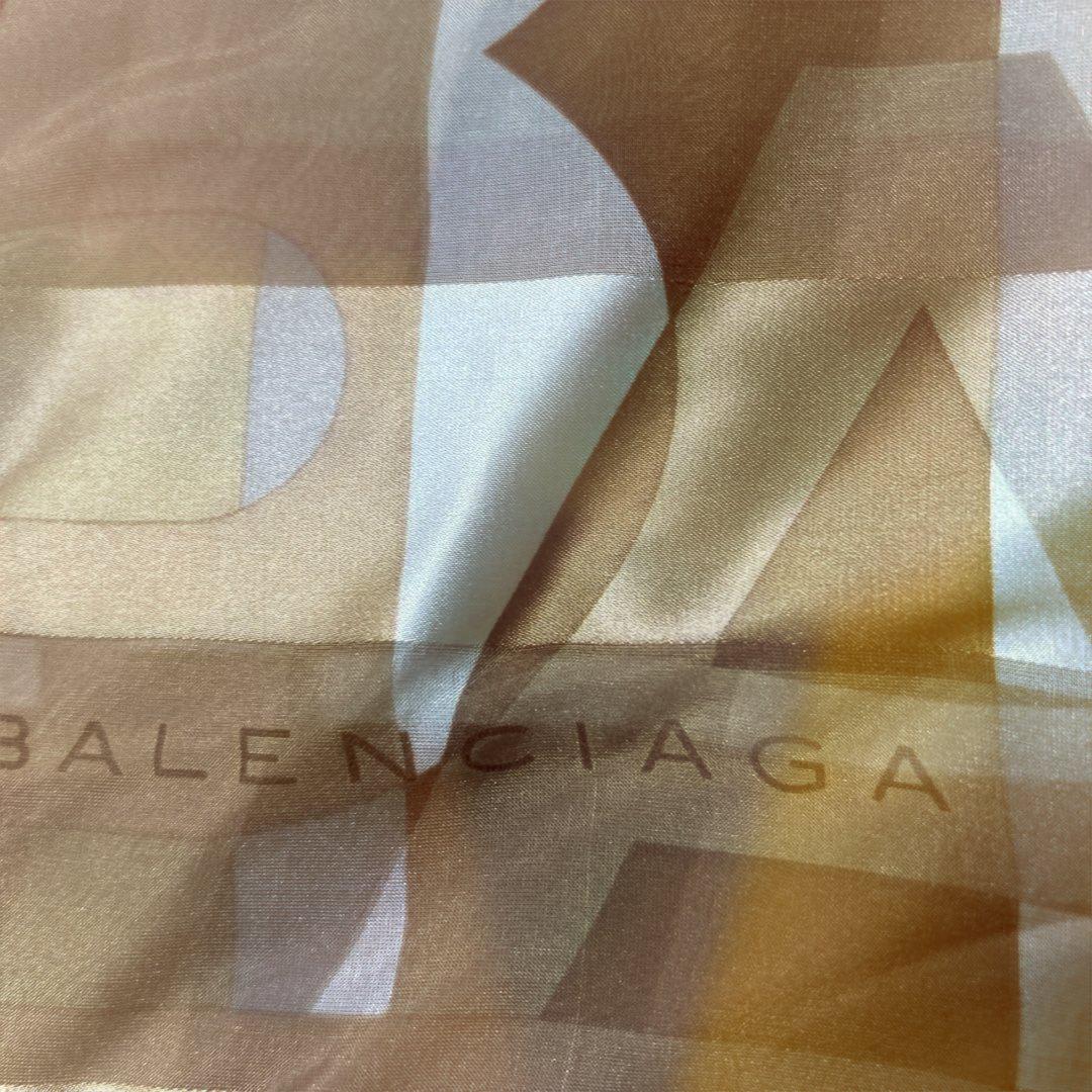 BALENCIAGA ヴィンテージ シルク100% スカーフ 大判89✖️89