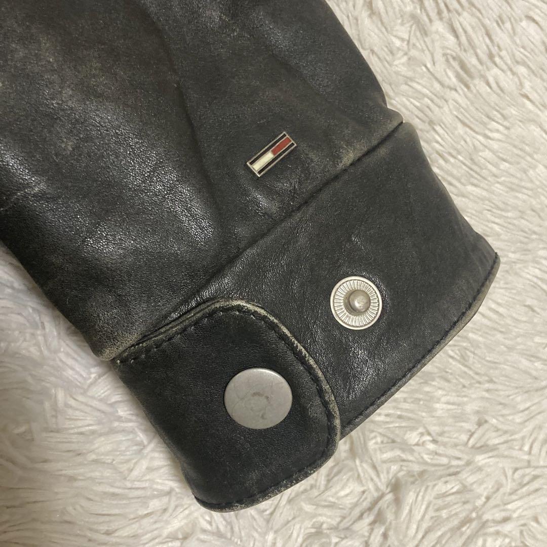 00s Tommy Hilfiger A-2 レザージャケットワッペン 刺繍