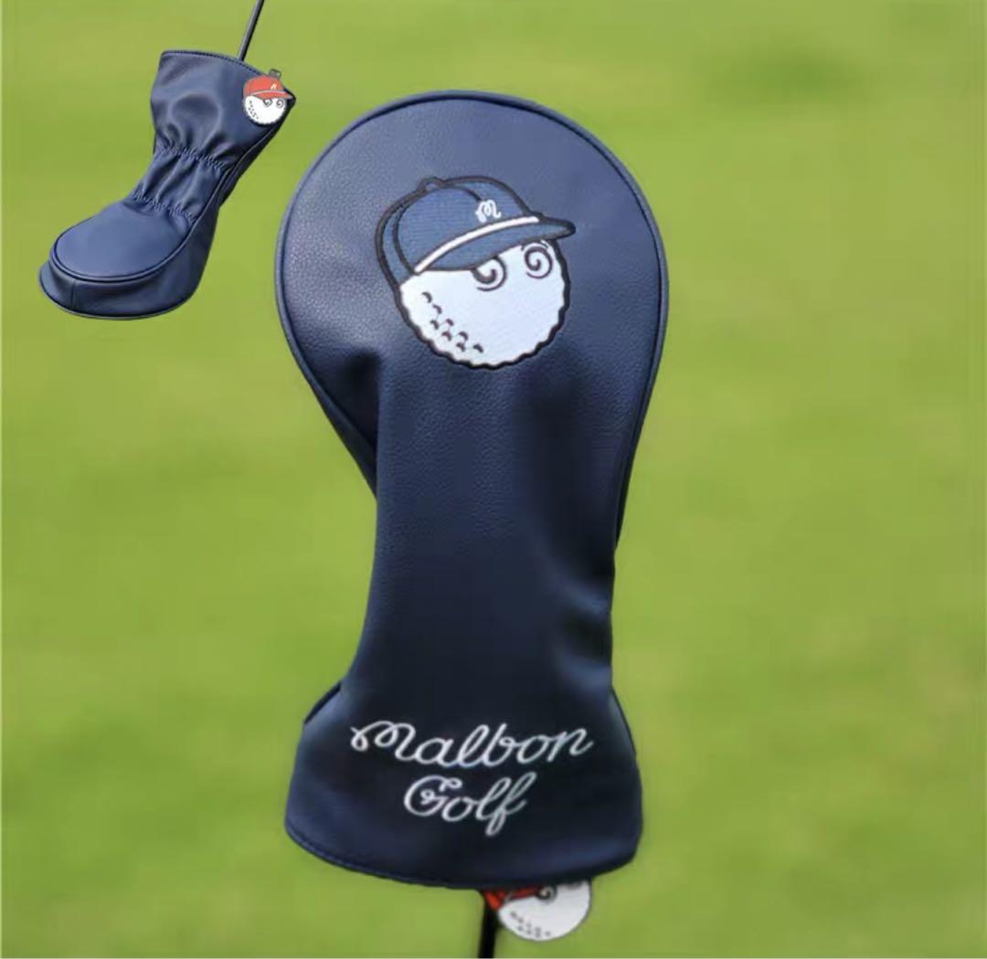 【大人気新品4点セット】野球帽Malbon Golfマルボンクラブカバーネイビー