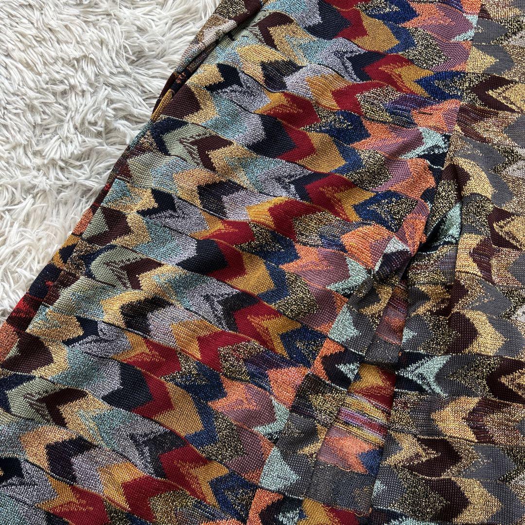 新品】MISSONI オレンジタグ マルチカラーニットスカートパンツ