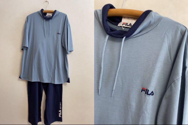 KN585*4L大きいサイズ 《FILA》ゆったり心地のルームウェア ミズイロ