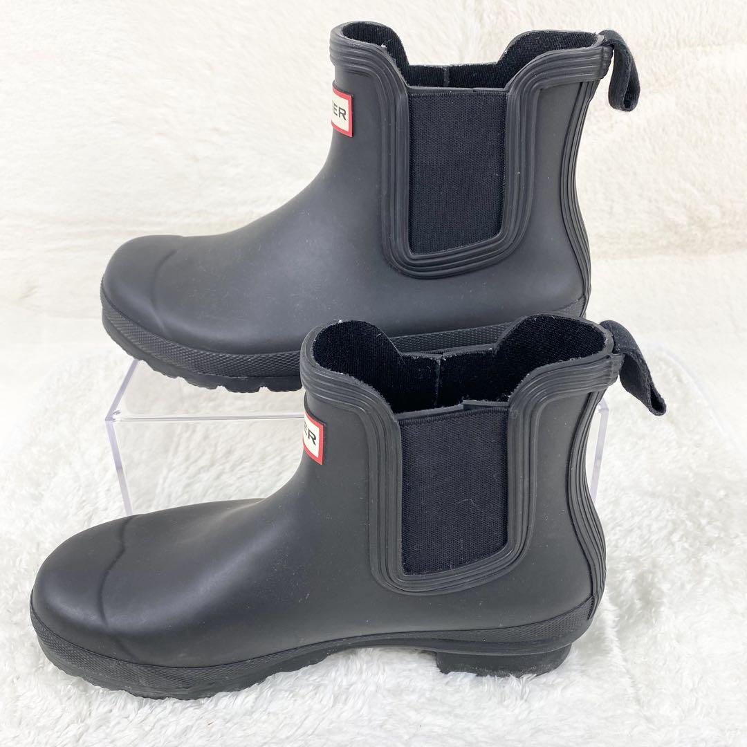 b1063✨美品✨【HUNTER】サイドゴア　レインブーツ　チェルシーブーツ