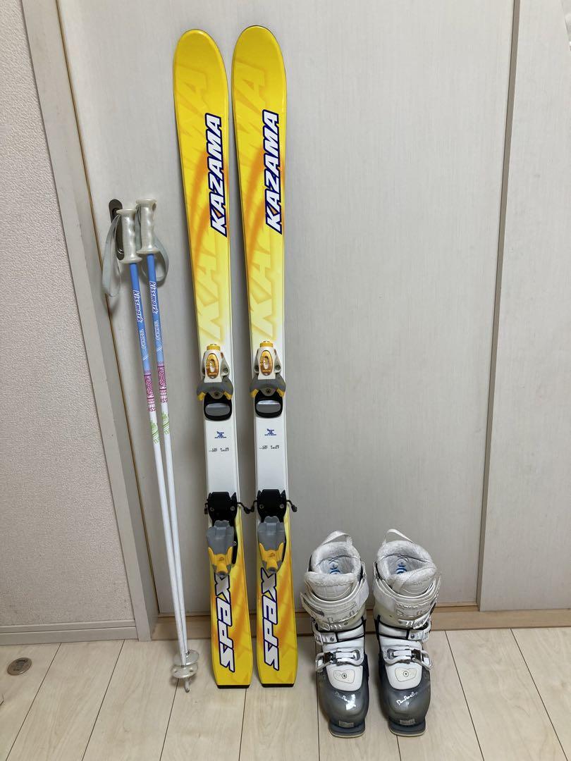 レディース KAZAMA スキー板130CM ブーツ23・5CM フルセット レディース KAZAMA スキー板130CM ブーツ23・5CM フルセット