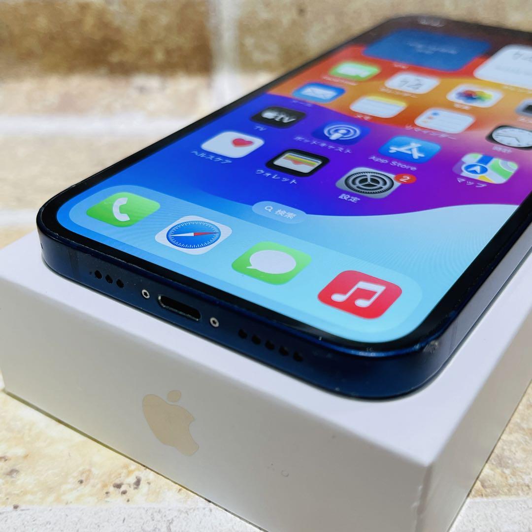 SIMフリー iPhone12 128GB ブルー 新品バッテリ－