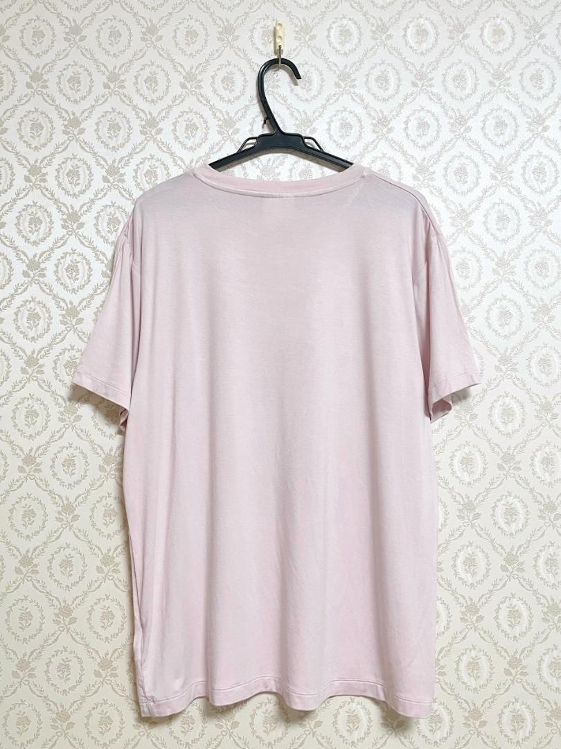 ジェラートピケ ビションフリーゼ柄Tシャツ & ロングパンツ セット ピンク
