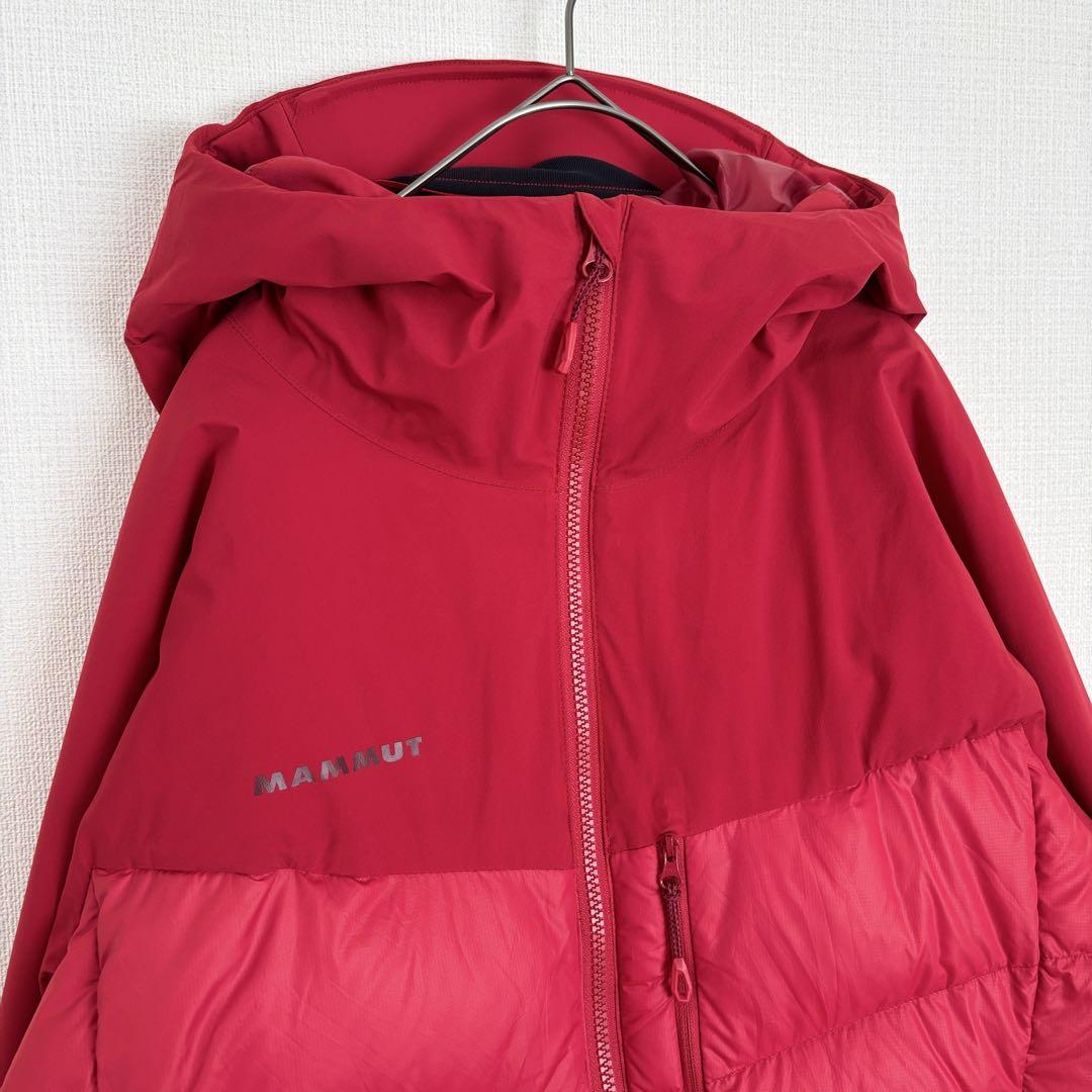 人気定番 mammut マムート ダウンジャケット フーディ レッド XL 男性用