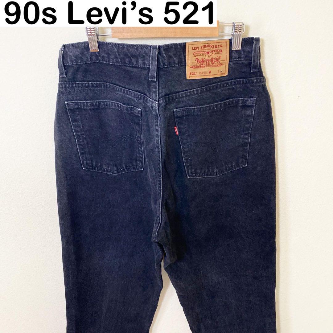 USA製　90s Levi’s 521 ブラックデニム　古着　ヴィンテージ