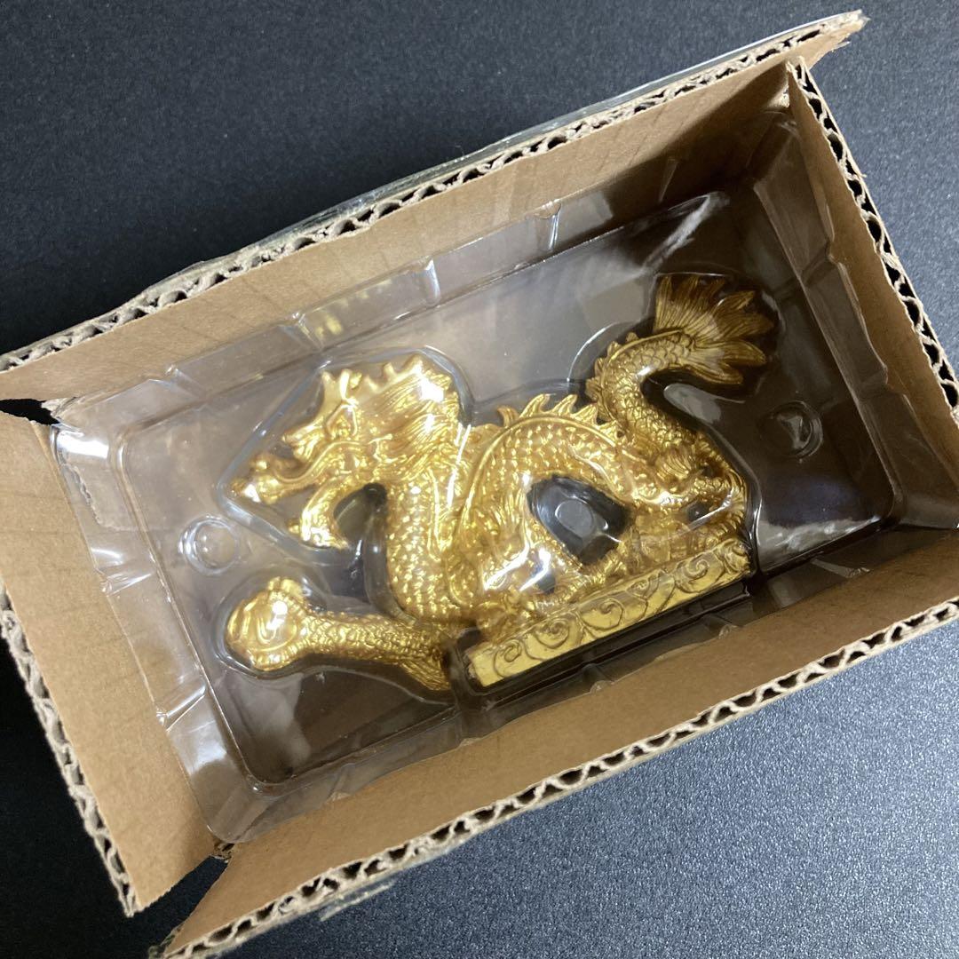 龍 置物 龍の置物 風水 竜の置物 玄関 金色 黄金龍 竜 龍神様 M